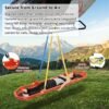 Rescue Basket Stretcher 595lbs Capacity, Orange Emergency Basket Stretcher Litter with Straps and Lifting Sling for Helicopter Mountain Water Rescue, Split Hanging Stretcher with Accessories