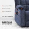 EONIX Wide Lay Flat Power Lift Recliner Chair for Elderly, Oversized Electric Recliner Lift Chair for Adults with Heat and Massage, Cup Holders, 400lbs Heavy Duty, Coffee