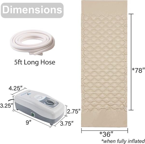 Vaunn Medical Alternating Pressure Mattress and Egg Crate Mattress Topper Bundle
