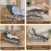 81EVRoE3XKL._AC_SL1500_ Careboda Full Electric Hospital Bed for Home Use – 5-Function Adjustable with German Motor, 4" PU Memory Foam Mattress, Foldable Safety Rails, Remote, Overbed Table, Height 9.4"–28.5", Up to 530 lbs