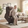 EONIX Wide Lay Flat Power Lift Recliner Chair for Elderly, Oversized Electric Recliner Lift Chair for Adults with Heat and Massage, Cup Holders, 400lbs Heavy Duty, Coffee