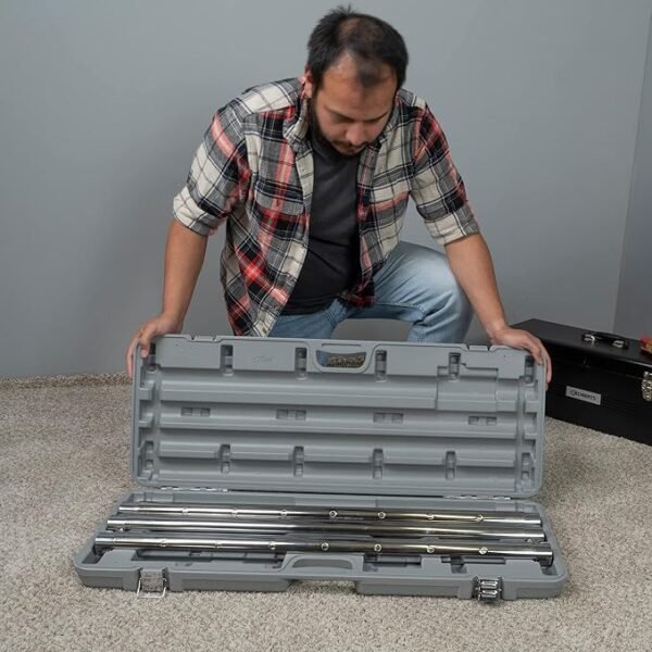 ROBERTS Junior Power Carpet Stretcher - 12-Piece Value Kit with Adjustable Locking Tube and Rolling, Interlocking Cases