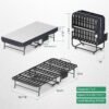 Folding Bed with Mattress,Rollaway 5-Inch Memory Foam Foldable Guest Bed for Adults, 500lbs Capacity with Storage Cover and Sturdy Metal Frame,Portable,Space Saving of Easy Storage,75"*37.5"