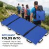 Portable Transport Stretcher with 12 Rubber Handles & Carrying Bag – Dog Stretcher & Gurney, Patient Animal Mover for Emergency Casualty Evacuation, 400lbs Capacity（Black）