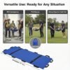 Portable Transport Stretcher with 12 Rubber Handles & Carrying Bag – Dog Stretcher & Gurney, Patient Animal Mover for Emergency Casualty Evacuation, 400lbs Capacity（Black）