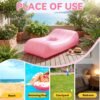 Junkin BBL Bed After Surgery for Sleeping Mattress with Hole Brazilian Butt Lift Recovery Pillow Pink Inflatable Chair for Butt Post Surgery Air Mattress Sofa Couch for Sitting Sleeping Relaxation