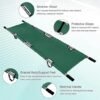 Folding Stretcher for Medical Emergency with Heavy Duty Handles, Straps and Carrying Case, High-Grade Aluminum Alloy Portable Travel Emergency Medical Stretcher for Patient Transport (Green)