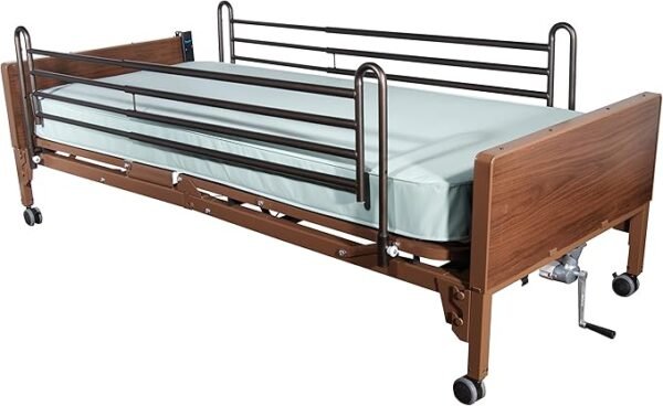 Drive Medical Delta Ultra Light Semi Electric Bed Therapeutic Support Mattress, Full Rails