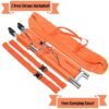 Folding Stretcher Made from Top Grade Aluminum Alloy Gurney Stretcher with Heavy Duty Handles Medical Stretcher with Rubber Feet Portable Stretcher for Patient Transport (Orange)