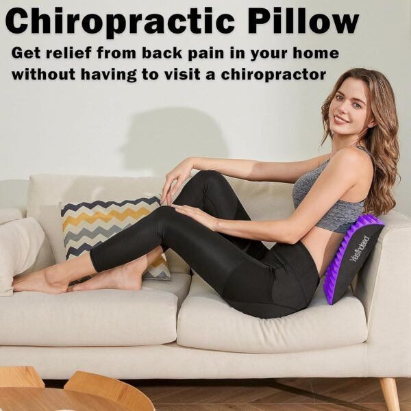 91NRuuXuhsL._AC_SL1500_ YESINDEED Back Stretcher Pillow – Lumbar Support Cushion for Back Stretching, Posture Support, Ergonomic Drop Shape Design, Comfortable Use at Home, Office or Floor (Pink)