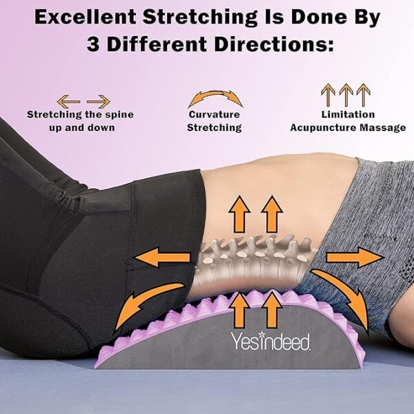 91bUiEaOYzL._AC_SX679_ (1) YESINDEED Back Stretcher Pillow – Lumbar Support Cushion for Back Stretching, Posture Support, Ergonomic Drop Shape Design, Comfortable Use at Home, Office or Floor (Pink)
