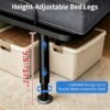 Folding Bed with Mattress Full Size 75 X 54 inch for Adults Extra Large Foldable Rollaway Portable Fold Up Guest Spare School Holiday Hotel Bed 5" Memory Foam Mattress on Wheels
