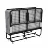 Full Size Folding Bed with Mattress for Adults 75X54 Rollaway Fodable Guest Room School College Dorm Office Hotel Hospital Spare Temporary Bed on Wheels for Guest Student