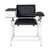 Phlebotomy Chair with Soft Cushion, Lab Blood Drawing Chair with Storage Drawer, Adjustable Armrests,Black with Large Drawer
