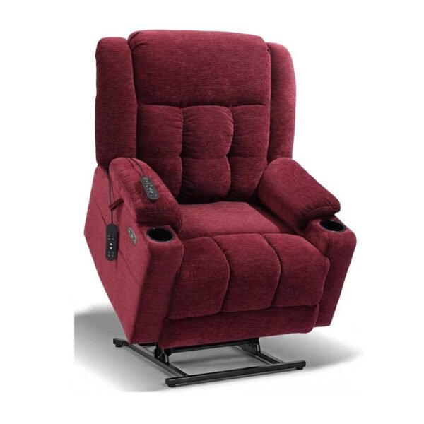 EONIX Wide Lay Flat Power Lift Recliner Chair for Elderly, Oversized Electric Recliner Lift Chair for Adults with Heat and Massage, Cup Holders, 400lbs Heavy Duty, Coffee