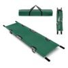 Folding Stretcher for Medical Emergency with Heavy Duty Handles, Straps and Carrying Case, High-Grade Aluminum Alloy Portable Travel Emergency Medical Stretcher for Patient Transport (Green)