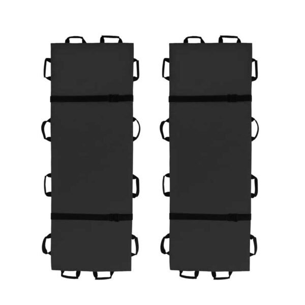 Portable Transport Stretcher with 12 Rubber Handles & Carrying Bag – Dog Stretcher & Gurney, Patient Animal Mover for Emergency Casualty Evacuation, 400lbs Capacity（Black）