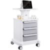 cart med VEVOR 4 Tiers Lab Carts, Lab Utility Cart with 3 Drawers & 1 Top Tray, Mobile Medical Cart with ABS Material, Lab Rolling Cart with 4 Silent Wheels for Lab, Clinic, Hospital, Salon, White