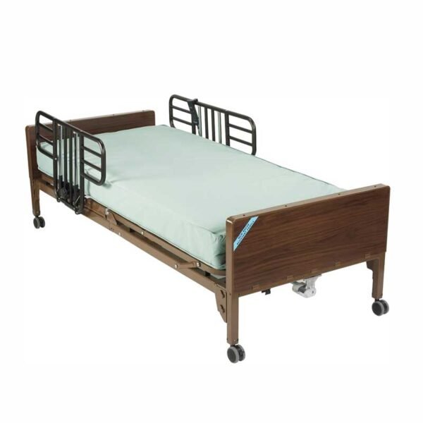 Drive Medical Delta Ultra Light Semi Electric Bed Therapeutic Support Mattress, Full Rails