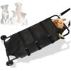 Heavy Duty 264LBS Large Dog Stretcher, 45x22 Foldable Pet Transport Stretcher with Noiseless Wheels, Veterinary Rescue for Injured & Senior Dogs