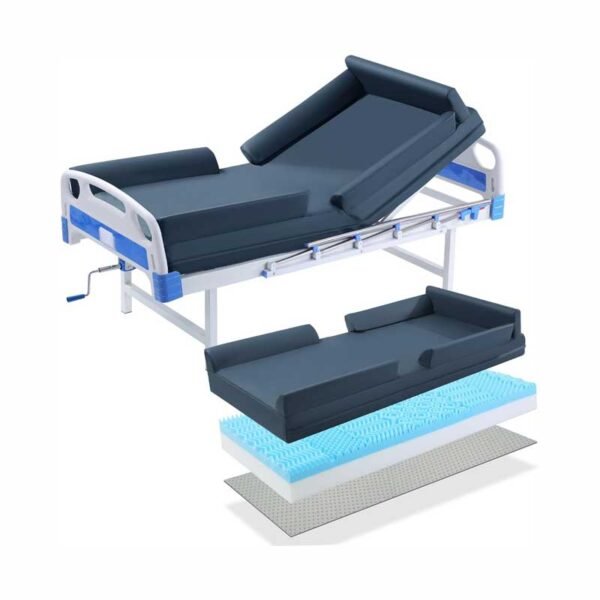 hombey HOMBYS 6" Thickness 5-Zone Memory Foam Hospital Bed Mattress with Side Guards 76"x36", Thick FDA Registered Medical Mattress for Fall Prevention, Pressure Relief & Pain Reduction, Home/Clinical Use