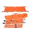 Folding Stretcher Made from Top Grade Aluminum Alloy Gurney Stretcher with Heavy Duty Handles Medical Stretcher with Rubber Feet Portable Stretcher for Patient Transport (Orange)