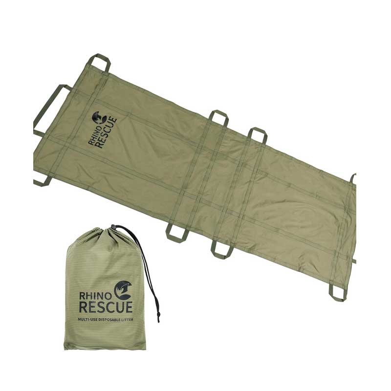 RHINO RESCUE Emergency Multi-Purpose Disposable Stretcher -661LB Capacity | Water-Resistant Litter for Mass Casualty & Disaster, IFAK Gear