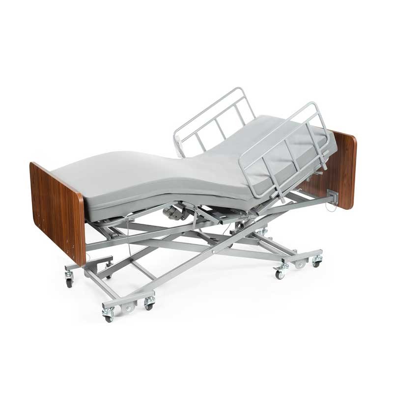 Hospital Bed with 3 Electric Functions, Ultra Low Electric Medical Bed with 6" Foam Mattress, Adjustable Height 7.2”-27.7”, Easy Installation, 530 lbs Capacity