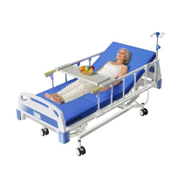 5 Function 600LBS Full Electric Hospital Bed, Beds for Home Use, Special Needs Medical Bed for Seniors with Mattress, Adjustable Hospital, Frame IV Pole, Medical Equipment Beds