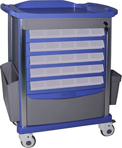 MS3C-200MB, Lite ABS Medication Bin Cart w/Accessories, Ships in 2 Days!