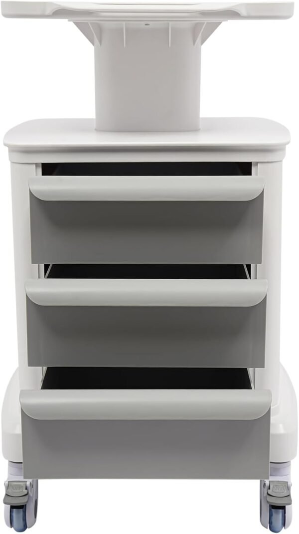 Mobile Medical Cart with 3 Drawers, Utility Cart with Wheels Commercial Hospital Office Lab Cart Beauty Salon Storage Trolley, for Hospital Lab Clinic Pet Shop