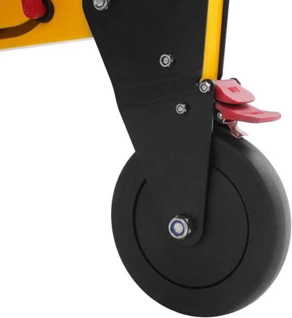 EMS Mobility Chair, Medical Emergency Patient Transfer Chair, 4-Wheel Evacuation Chair Load-Capacity 396.83lbs for First Aid Centers, Ambulances, Hospitals, Medical Institutions (Yellow)