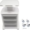 Mobile Medical Cart with 3 Drawers, Utility Cart with Wheels Commercial Hospital Office Lab Cart Beauty Salon Storage Trolley, for Hospital Lab Clinic Pet Shop