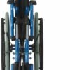 Medline Pediatric Wheelchair with 12" Wide Nylon Seat with Seat Belt, 250 lb. Weight Capacity, Telescoping Handles, Swing-Back Desk-Length Arms, Swing-Away Footrests & Vibrant Blue Frame