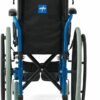 Medline Pediatric Wheelchair with 12" Wide Nylon Seat with Seat Belt, 250 lb. Weight Capacity, Telescoping Handles, Swing-Back Desk-Length Arms, Swing-Away Footrests & Vibrant Blue Frame