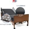 Fully Electric Hospital Bed Set - Foam Mattress, Half Rails Included - Enhanced Comfort, Convenience