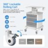 61Bf+ISJMsL._AC_SX679_ Rolling Medical Cart with Wheels and Drawers Mobile Trolley Carts Professional Ultrasound Cart with Caster Wheels for Hospitals, Offices, Clinics, Bedrooms, and Beauty Practices