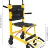 EMS Mobility Chair, Medical Emergency Patient Transfer Chair, 4-Wheel Evacuation Chair Load-Capacity 396.83lbs for First Aid Centers, Ambulances, Hospitals, Medical Institutions (Yellow)