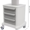 Mobile Medical Cart with 3 Drawers, Utility Cart with Wheels Commercial Hospital Office Lab Cart Beauty Salon Storage Trolley, for Hospital Lab Clinic Pet Shop
