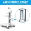 61Gacl5HtCL._SX522_ Mobile Medical Trolley Dental Cart with Pneumatic Arm & Oral Scanner Holder | 360° lockable wheels, 30kg Load tray,Hiddern cable management, mobile cart for dental,hospital,beauty salon,sit/stand use