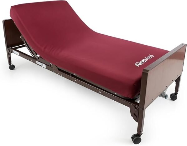 AireMed InstantEase Hybrid+ Multi Layered Hospital Bed Mattress - 2” Gel Infusion Memory Foam Top Layer for Comfort and Support - CertiPUR-US Certified - Bed Sore and Ulcer Prevention - 36” x 80” x 6”