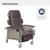 61hrtiYogCL._SX522_ Drive Medical 4 Position Clinical Care Geri Chair Recliner, Reclining Padded Chair with Armrests, Chocolate