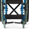 Medline Pediatric Wheelchair with 12" Wide Nylon Seat with Seat Belt, 250 lb. Weight Capacity, Telescoping Handles, Swing-Back Desk-Length Arms, Swing-Away Footrests & Vibrant Blue Frame