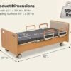Rotating Hospital Medica Bed for Elderly Senior Disabled, Electric 90°Rotating Home Care Nursing Bed with Adjustable Lateral Tilt & Backrest Leg Height, with 4inch Mattress, 550lbs (Left rotat)