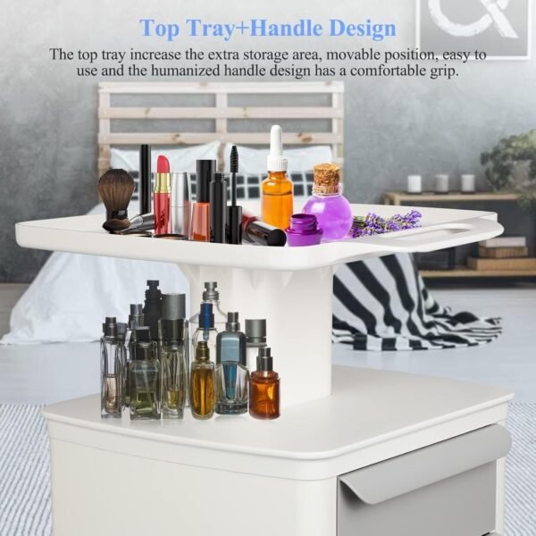 7100yBWuKSL._AC_SL1500_ Rolling Medical Cart with Wheels and Drawers Mobile Trolley Carts Professional Ultrasound Cart with Caster Wheels for Hospitals, Offices, Clinics, Bedrooms, and Beauty Practices