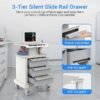 710Zb8Gqb3L._AC_SX679_ Rolling Medical Cart with Wheels and Drawers Mobile Trolley Carts Professional Ultrasound Cart with Caster Wheels for Hospitals, Offices, Clinics, Bedrooms, and Beauty Practices
