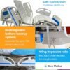 Point A PAM‑5 Enhanced Full Electric ICU Hospital Bed for Home or Facility Use, 5.9" USA‑Made Memory Mattress, LINAK Motor, Central Locking, 6" Casters, Includes 2 Bed Sheets and Battery Backup