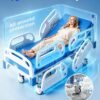 5 Function 600LBS Full Electric Hospital Bed, Beds for Home Use, Special Needs Medical Bed for Seniors with Mattress, Adjustable Hospital, Frame IV Pole, Medical Equipment Beds