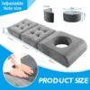 BBL Cushion, Tri-Fold BBL Pillow After Surgery for Sleeping, Adjustable-Size Hip Opening, Flexible Disassembly and Placement, Colchon para BBL with Hole, Enhance Comfort Soft Sponge Support