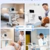 Professional Medical Cart with 150 lbs Capacity – Adjustable Height Rolling Trolley for Hospital, Dental Clinic, Beauty Salon – 360° Silent Lockable Wheels (with 7 Drawers/White)